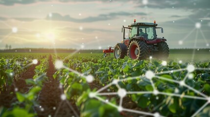 Advanced sensors for crop monitoring and precision agriculture, showcasing the concept of smart farming and technology integration in modern agriculture practices.