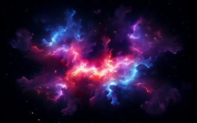 Neon Nebula-2. Created using generative ai.