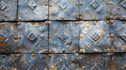 Metallic background, rusty texture, raw and shiny, bolted metal, textured background, metal wallpaper 
