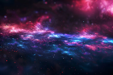 abstract multicolored space background with nebula and shining stars, colorful space with stardust and waves