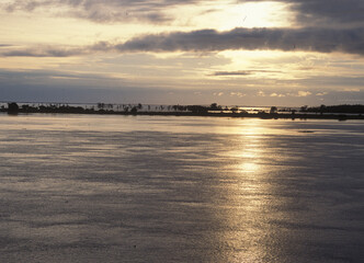 Flusslandschaft im Amazonas-Delta. River-landscape in the Amazonas-River-Delta