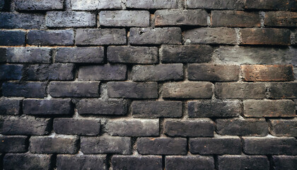a dark brick wall surface made up of numerous bricks