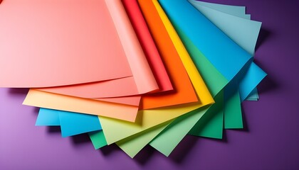 Colorful paper sheets