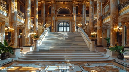 Grand Building With Numerous Stairs
