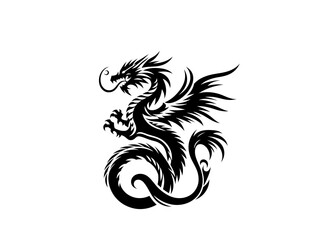 Mystical Dragon: Dragon Vector Illustration for Fantasy Designs and Mythical Artistry