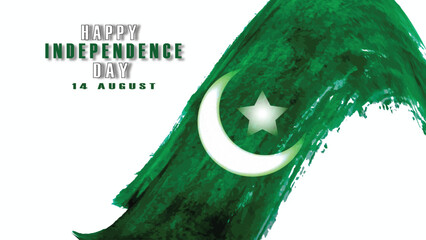 vector of Pakistan flag happy independence day 14 august post 