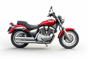 Photo sur Plexiglas Moto Motorcycle photo on white isolated background