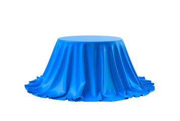 Round box covered with satin fabric. Png clipart isolated on transparent background - 761771359