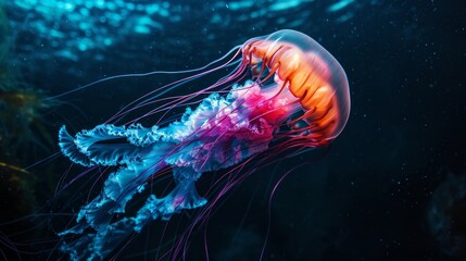 Obraz premium picture of a jellyfish underwater