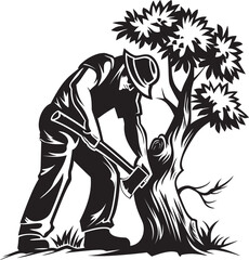 Timber Trooper Mark Tree Cutting Maestro Logo Design