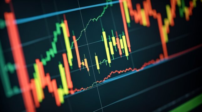 Jovial stock market data display exhibits financial trends and performance 
