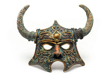 Viking Mask With Horns and Beard
