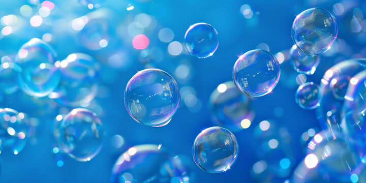 Colorful soup bubbles background