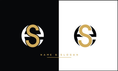 ES, SE, E, S Abstract letters Logo monogram