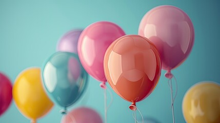 close up of colorful balloons flying in the air levitation rainbow palete pastel background for design --ar 16:9 --style raw --stylize 300 Job ID: 9d30da3d-f909-412b-b4de-574fb6f2403d