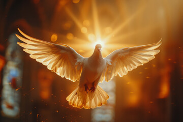 The Holy Spirit in the Form of a White Dove