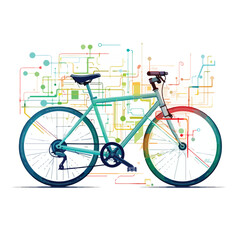 Draw a concept bike with integrated smart technology