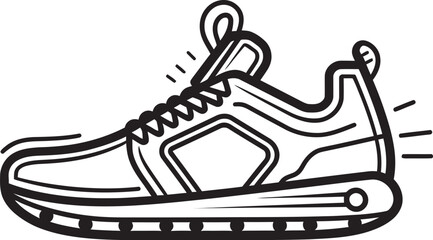 AeroFlex Futuristic Running Shoes Iconic Emblem HyperGlide Vector Black Logo Design