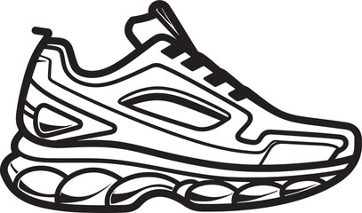 NeoStride Vector Black Logo Design QuantumSprint Futuristic Running Shoes Icon