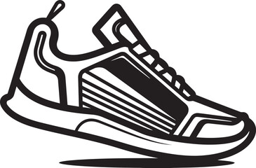 VelocityTech Vector Futuristic Footwear Emblem CyberRunners Black Logo Design Icon