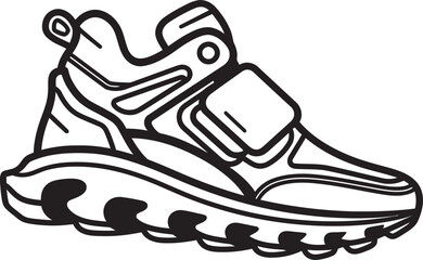 AeroRun Vector Black Logo Design NeoGlide Futuristic Running Shoes Icon