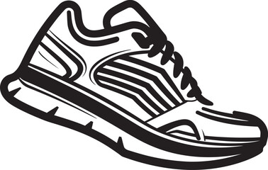 HyperStride Vector Black Logo Design QuantumSpeed Futuristic Footwear Emblem