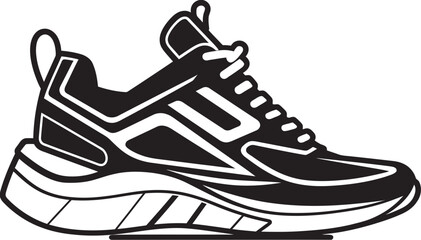 Turbo Trek Vector Black Logo Design HyperRun Heralds Futuristic Shoe Emblem