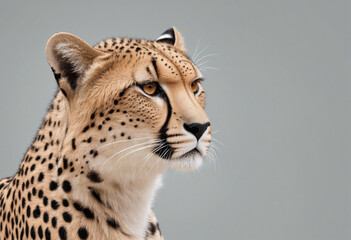 Cheetah, isolated, transparent background, wild cat  - obrazy, fototapety, plakaty