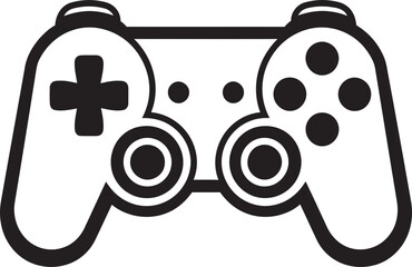GamingGrip Futuristic Controller Emblem PlayPulse Black Logo Design Icon