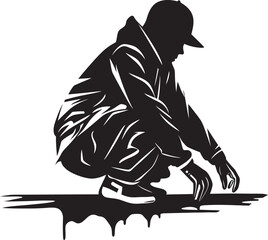 GrafGuardian Innovator Black Logo Design SprayMaster Icon Vector Graffiti Emblem