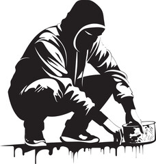 WallWielder Maverick Black Logo Artist TagTactician Genius Vector Graffiti Symbol
