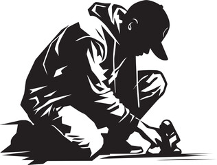 UrbanExpression Guru Black Logo Design Icon GraffitiGuru Vector Artist Icon