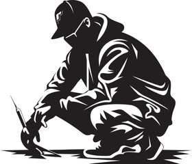 GraffitiGuru Vector Artist Icon StreetStyle Maestro Black Logo Emblem