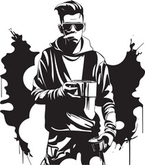 TagTalent Black Logo Emblem SpraySculpt Vector Artist Symbol