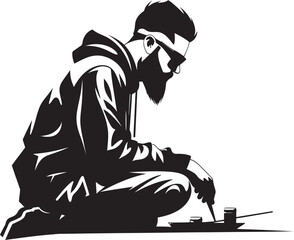 TagTalent Black Logo Emblem SpraySculpt Vector Artist Symbol