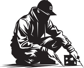 GrafGuardian Innovator Black Logo Design SprayMaster Icon Vector Graffiti Emblem