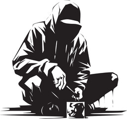 TagTactician Genius Vector Graffiti Symbol UrbanExpression Guru Black Logo Design Icon