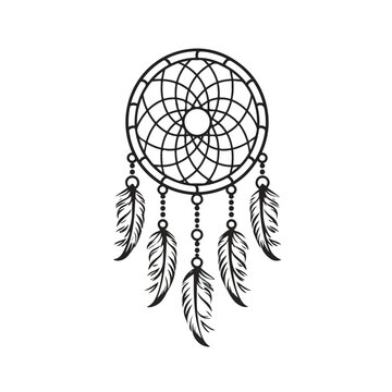 Dream catcher icon isolated object over white 