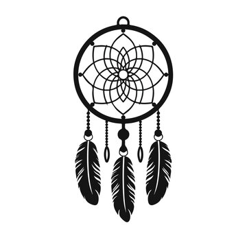 Dream catcher icon isolated object over white 