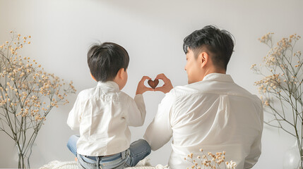 Korean father and his son 