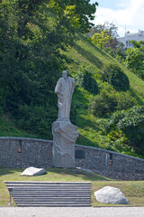 Fototapeta na wymiar Monument to Saint Andrew Protokletos in Kiev