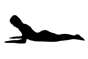 silhouette woman in yoga movements pilates body exercise vector image isolated on transparent white background