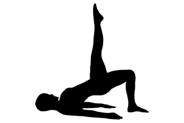 silhouette woman in yoga movements pilates body exercise vector image isolated on transparent white background