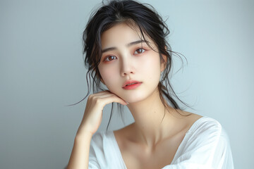 Fototapeta premium 考えるビジネスウーマン