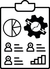 current workforce assessment icon vector symbol