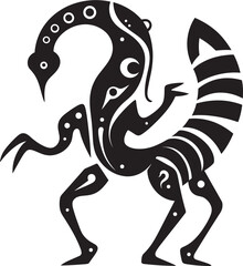 Kokopellis Melody Hand Drawn Symbol of Kokopelli in Black Mesa Minstrel Black Logo Design of Kokopelli Icon