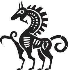 Kokopelli Chronicles Hand Drawn Symbol of Kokopelli in Black Tribal Serenity Black Logo Design of Kokopelli Icon