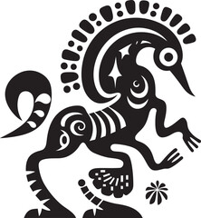 Kokopellis Legacy Black Logo Design of Tribal Art Icon Southwest Solos Vector Kokopelli Emblem in Black