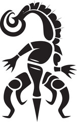 Desert Dances Vector Kokopelli Emblem in Black Kokopelli Echoes Hand Drawn Symbol of Kokopelli in Black