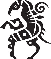 Desert Melodies Vector Kokopelli Emblem in Black Kokopellis Quest Hand Drawn Symbol of Kokopelli in Black